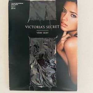 Vintage Y2K Victoria’s Secret Black Stockings New in Package
